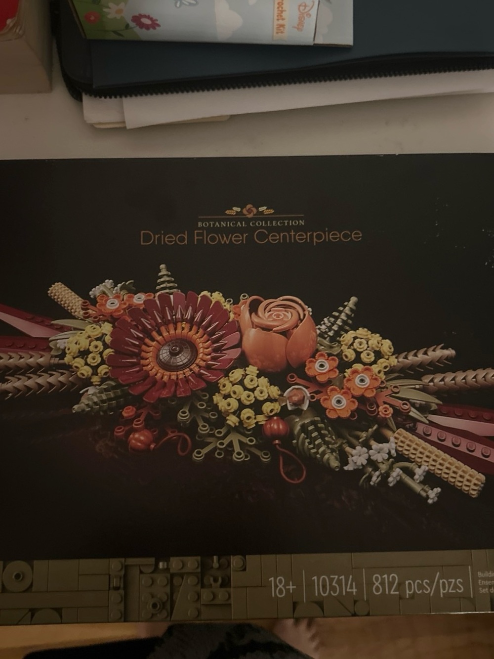 Lego Floral Centerpiece in Burgundy, Orange, Yellow and Green brand new